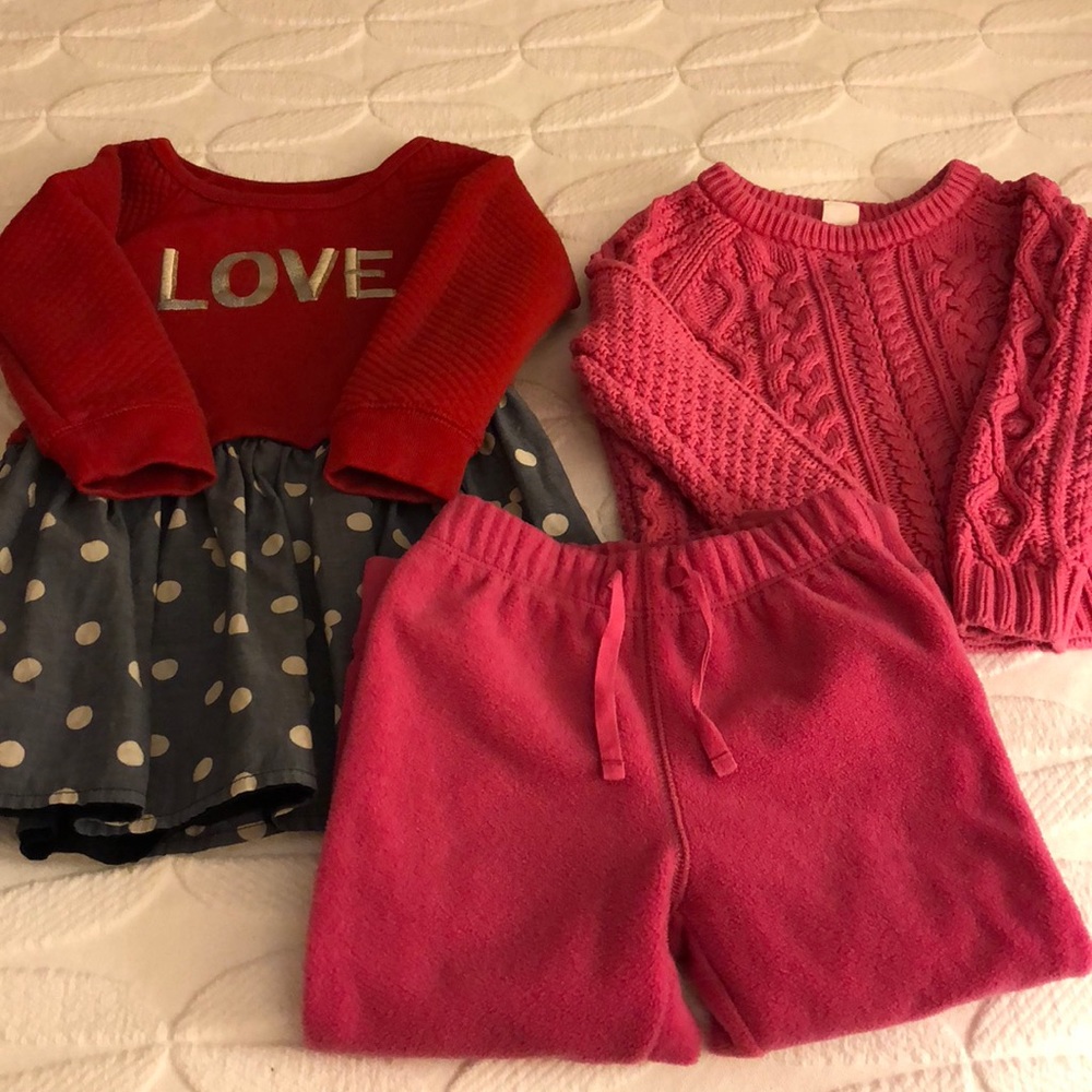 Toddler Girl Dress/Sweater/Bottoms